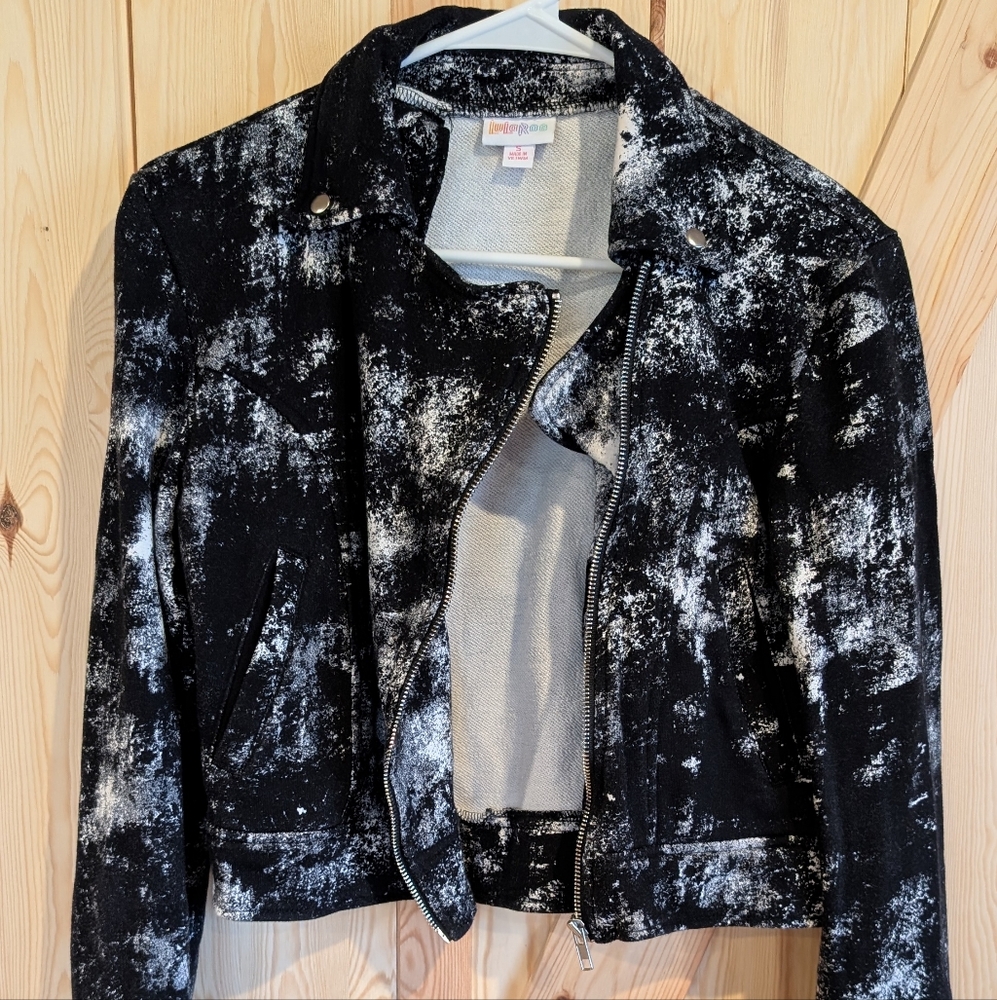 LuLaRoe Black and White Bomber Jacket